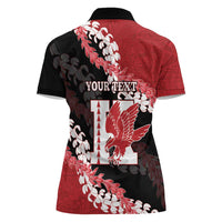 Personalized Kalani Hawaii High School Women Polo Shirt Puakenikeni Lei Hawaiian Pattern LT14 - Polynesian Pride