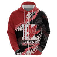 Personalized Kalani Hawaii High School Zip Hoodie Puakenikeni Lei Hawaiian Pattern LT14 - Polynesian Pride