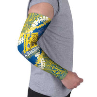 Personalized Kaiser Hawaii High School Arm Sleeves Puakenikeni Lei Hawaiian Pattern - Polynesian Pride