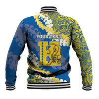 Personalized Kaiser Hawaii High School Baseball Jacket Puakenikeni Lei Hawaiian Pattern - Polynesian Pride