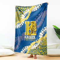Kaiser Hawaii High School Blanket Puakenikeni Lei Hawaiian Pattern - Polynesian Pride