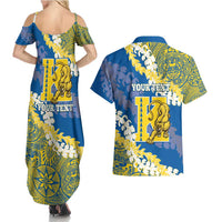 Personalized Kaiser Hawaii High School Couples Matching Summer Maxi Dress and Hawaiian Shirt Puakenikeni Lei Hawaiian Pattern - Polynesian Pride