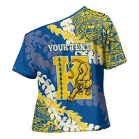 Personalized Kaiser Hawaii High School Cross Shoulder Shirt Puakenikeni Lei Hawaiian Pattern LT14 - Polynesian Pride