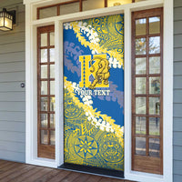 Personalized Kaiser Hawaii High School Door Cover Puakenikeni Lei Hawaiian Pattern - Polynesian Pride