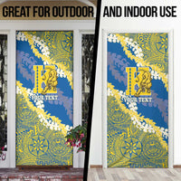 Personalized Kaiser Hawaii High School Door Cover Puakenikeni Lei Hawaiian Pattern - Polynesian Pride