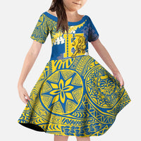 Personalized Kaiser Hawaii High School Family Matching Long Sleeve Bodycon Dress and Hawaiian Shirt Puakenikeni Lei Hawaiian Pattern - Polynesian Pride