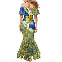 Personalized Kaiser Hawaii High School Family Matching Mermaid Dress and Hawaiian Shirt Puakenikeni Lei Hawaiian Pattern - Polynesian Pride
