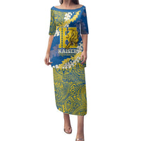 Personalized Kaiser Hawaii High School Family Matching Puletasi and Hawaiian Shirt Puakenikeni Lei Hawaiian Pattern - Polynesian Pride