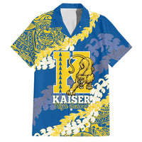 Personalized Kaiser Hawaii High School Family Matching Short Sleeve Bodycon Dress and Hawaiian Shirt Puakenikeni Lei Hawaiian Pattern - Polynesian Pride