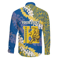 Personalized Kaiser Hawaii High School Family Matching Short Sleeve Bodycon Dress and Hawaiian Shirt Puakenikeni Lei Hawaiian Pattern - Polynesian Pride