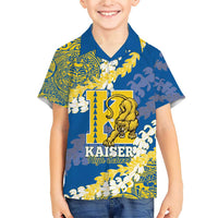 Personalized Kaiser Hawaii High School Family Matching Short Sleeve Bodycon Dress and Hawaiian Shirt Puakenikeni Lei Hawaiian Pattern - Polynesian Pride