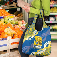 Kaiser Hawaii High School Grocery Bag Puakenikeni Lei Hawaiian Pattern - Polynesian Pride