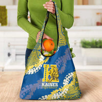 Kaiser Hawaii High School Grocery Bag Puakenikeni Lei Hawaiian Pattern - Polynesian Pride