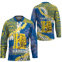 Personalized Kaiser Hawaii High School Hockey Jersey Puakenikeni Lei Hawaiian Pattern LT14 - Polynesian Pride