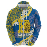 Personalized Kaiser Hawaii High School Hoodie Puakenikeni Lei Hawaiian Pattern - Polynesian Pride