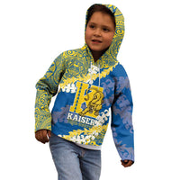Personalized Kaiser Hawaii High School Kid Hoodie Puakenikeni Lei Hawaiian Pattern - Polynesian Pride