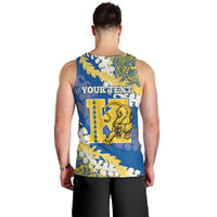 Personalized Kaiser Hawaii High School Men Tank Top Puakenikeni Lei Hawaiian Pattern - Polynesian Pride