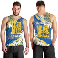 Personalized Kaiser Hawaii High School Men Tank Top Puakenikeni Lei Hawaiian Pattern - Polynesian Pride