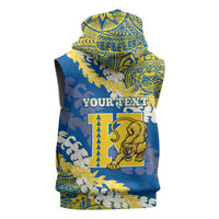 Personalized Kaiser Hawaii High School Sleeveless Zip Hoodie Puakenikeni Lei Hawaiian Pattern LT14 - Polynesian Pride