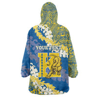 Personalized Kaiser Hawaii High School Wearable Blanket Hoodie Puakenikeni Lei Hawaiian Pattern LT14 - Polynesian Pride