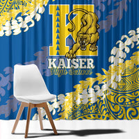 Kaiser Hawaii High School Window Curtain Puakenikeni Lei Hawaiian Pattern - Polynesian Pride
