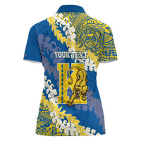Personalized Kaiser Hawaii High School Women Polo Shirt Puakenikeni Lei Hawaiian Pattern LT14 - Polynesian Pride