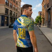 Personalized Kaiser Hawaii High School Zipper Polo Shirt Puakenikeni Lei Hawaiian Pattern LT14 - Polynesian Pride