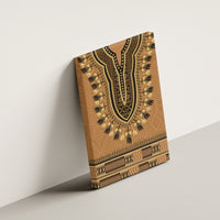 Brown African Dashiki With Fijian Tapa Pattern Canvas Wall Art