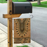 Brown African Dashiki With Fijian Tapa Pattern Garden Flag