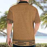 Brown African Dashiki With Fijian Tapa Pattern Hawaiian Shirt LT14 - Polynesian Pride