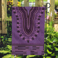 Purple African Dashiki With Fijian Tapa Pattern Garden Flag