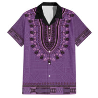 Purple African Dashiki With Fijian Tapa Pattern Hawaiian Shirt LT14 Purple - Polynesian Pride