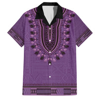 Purple African Dashiki With Fijian Tapa Pattern Hawaiian Shirt LT14 Purple - Polynesian Pride