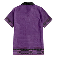 Purple African Dashiki With Fijian Tapa Pattern Hawaiian Shirt