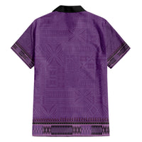 Purple African Dashiki With Fijian Tapa Pattern Hawaiian Shirt LT14 - Polynesian Pride