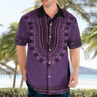 Purple African Dashiki With Fijian Tapa Pattern Hawaiian Shirt LT14 - Polynesian Pride