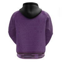 Purple African Dashiki With Fijian Tapa Pattern Hoodie