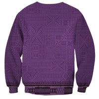 Purple African Dashiki With Fijian Tapa Pattern Sweatshirt