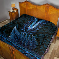 Blue African Dashiki With Aotearoa Maori Quilt Paua Shell Mix Silver Fern