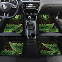 Lime Green African Dashiki With Aotearoa Maori Car Mats Paua Shell Mix Silver Fern LT14 Set 4pcs Lime Green - Polynesian Pride