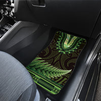 Lime Green African Dashiki With Aotearoa Maori Car Mats Paua Shell Mix Silver Fern LT14 - Polynesian Pride