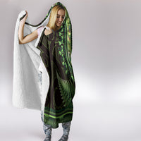 Lime Green African Dashiki With Aotearoa Maori Hooded Blanket Paua Shell Mix Silver Fern LT14 - Polynesian Pride