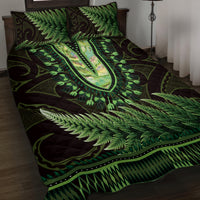 Lime Green African Dashiki With Aotearoa Maori Quilt Bed Set Paua Shell Mix Silver Fern LT14 Lime Green - Polynesian Pride