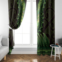 Lime Green African Dashiki With Aotearoa Maori Window Curtain Paua Shell Mix Silver Fern LT14 - Polynesian Pride