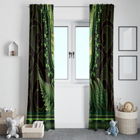 Lime Green African Dashiki With Aotearoa Maori Window Curtain Paua Shell Mix Silver Fern LT14 - Polynesian Pride