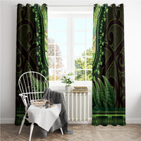Lime Green African Dashiki With Aotearoa Maori Window Curtain Paua Shell Mix Silver Fern LT14 - Polynesian Pride