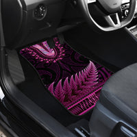 Pink African Dashiki With Aotearoa Maori Car Mats Paua Shell Mix Silver Fern LT14 - Polynesian Pride