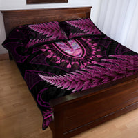 Pink African Dashiki With Aotearoa Maori Quilt Bed Set Paua Shell Mix Silver Fern LT14 - Polynesian Pride
