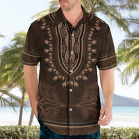 Brown African Dashiki With Tonga Ngatu Pattern Hawaiian Shirt LT14 - Polynesian Pride