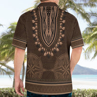 Brown African Dashiki With Tonga Ngatu Pattern Hawaiian Shirt LT14 - Polynesian Pride